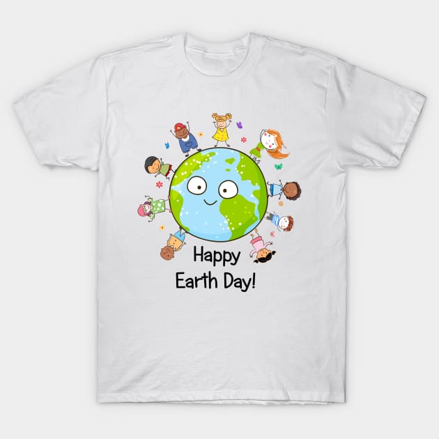 Happy Earth Day Children Around The Planet 2019 T-Shirt by danielsho90